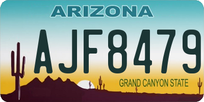 AZ license plate AJF8479