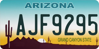 AZ license plate AJF9295