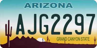 AZ license plate AJG2297