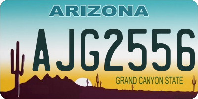 AZ license plate AJG2556