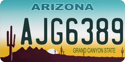 AZ license plate AJG6389