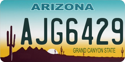 AZ license plate AJG6429