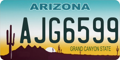 AZ license plate AJG6599