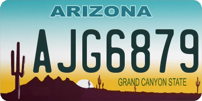 AZ license plate AJG6879
