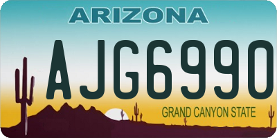 AZ license plate AJG6990