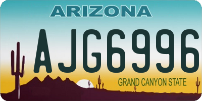 AZ license plate AJG6996