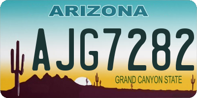 AZ license plate AJG7282