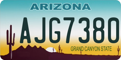 AZ license plate AJG7380