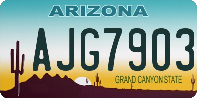 AZ license plate AJG7903
