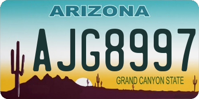 AZ license plate AJG8997