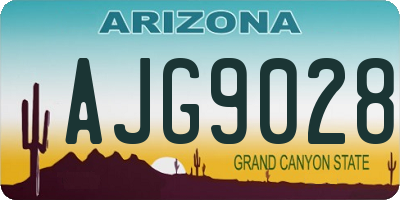 AZ license plate AJG9028