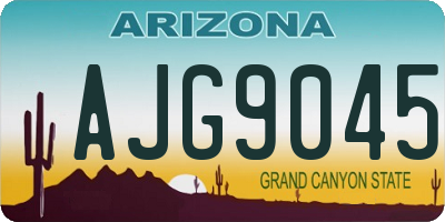 AZ license plate AJG9045