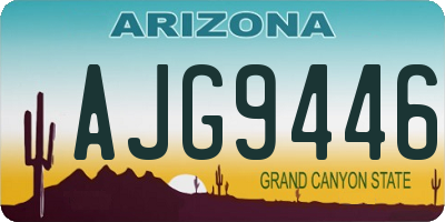 AZ license plate AJG9446