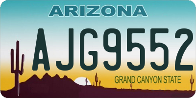 AZ license plate AJG9552
