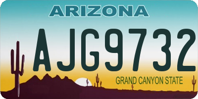 AZ license plate AJG9732