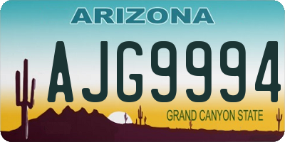 AZ license plate AJG9994