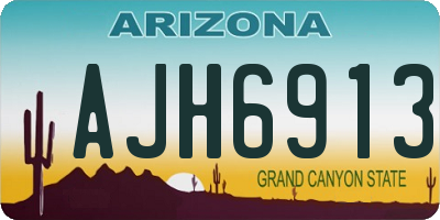 AZ license plate AJH6913