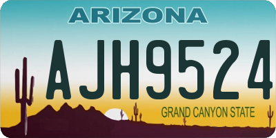 AZ license plate AJH9524