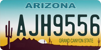 AZ license plate AJH9556
