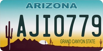 AZ license plate AJI0779