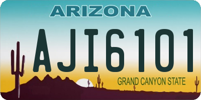 AZ license plate AJI6101