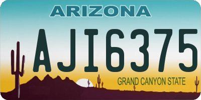 AZ license plate AJI6375