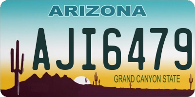 AZ license plate AJI6479