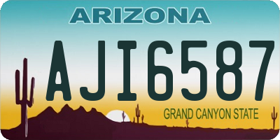 AZ license plate AJI6587