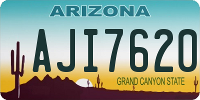 AZ license plate AJI7620