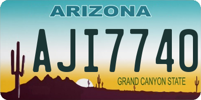 AZ license plate AJI7740
