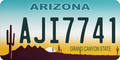 AZ license plate AJI7741