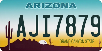 AZ license plate AJI7879