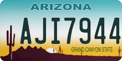 AZ license plate AJI7944