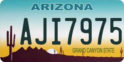 AZ license plate AJI7975