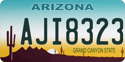 AZ license plate AJI8323