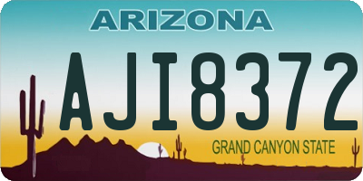 AZ license plate AJI8372