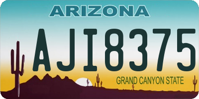 AZ license plate AJI8375