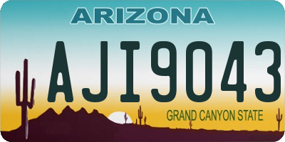 AZ license plate AJI9043