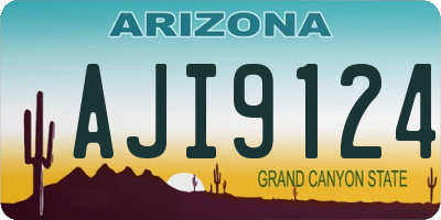 AZ license plate AJI9124