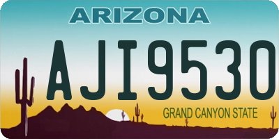 AZ license plate AJI9530