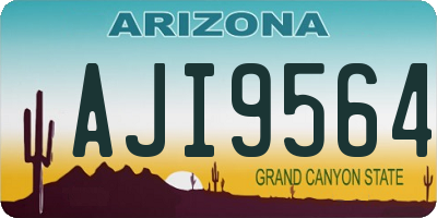 AZ license plate AJI9564