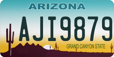 AZ license plate AJI9879