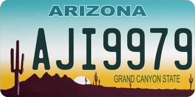 AZ license plate AJI9979
