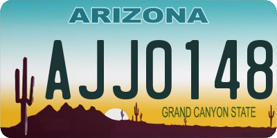 AZ license plate AJJ0148