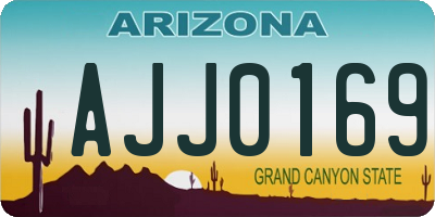 AZ license plate AJJ0169