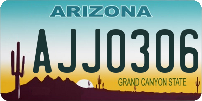 AZ license plate AJJ0306