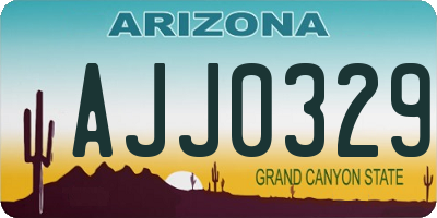 AZ license plate AJJ0329