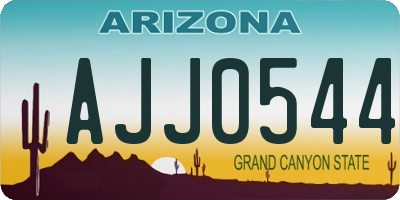 AZ license plate AJJ0544