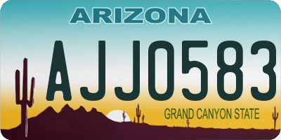 AZ license plate AJJ0583