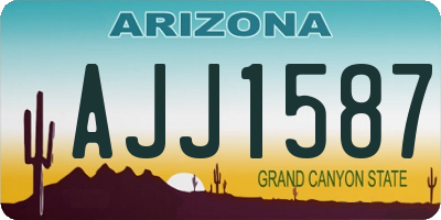 AZ license plate AJJ1587